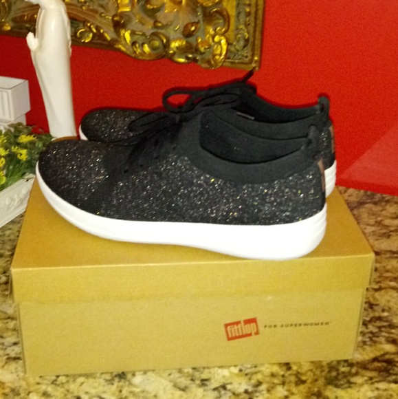 Fitflop Shoes - Fitflop F-Sporty Uberknit Sneakers-Metallic Weave